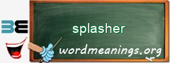 WordMeaning blackboard for splasher